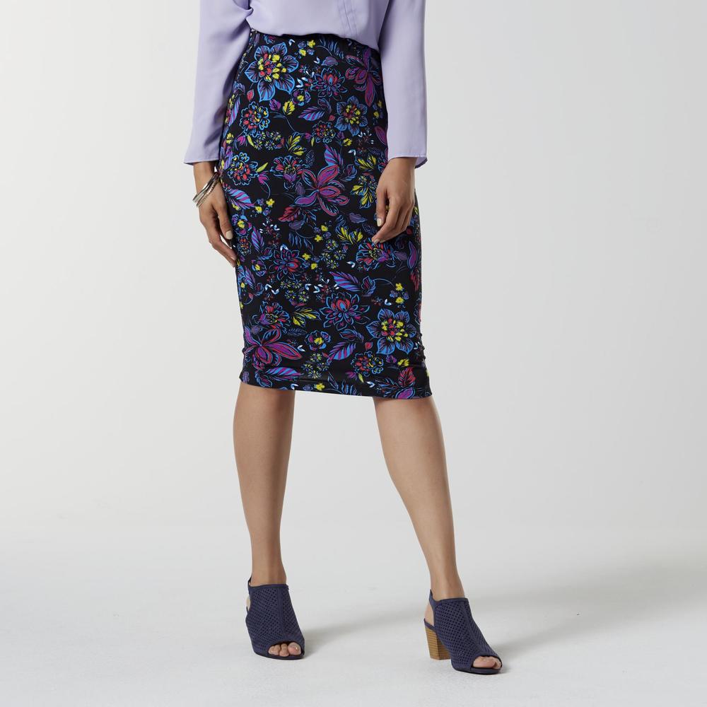 Attention Women's Pencil Skirt - Floral