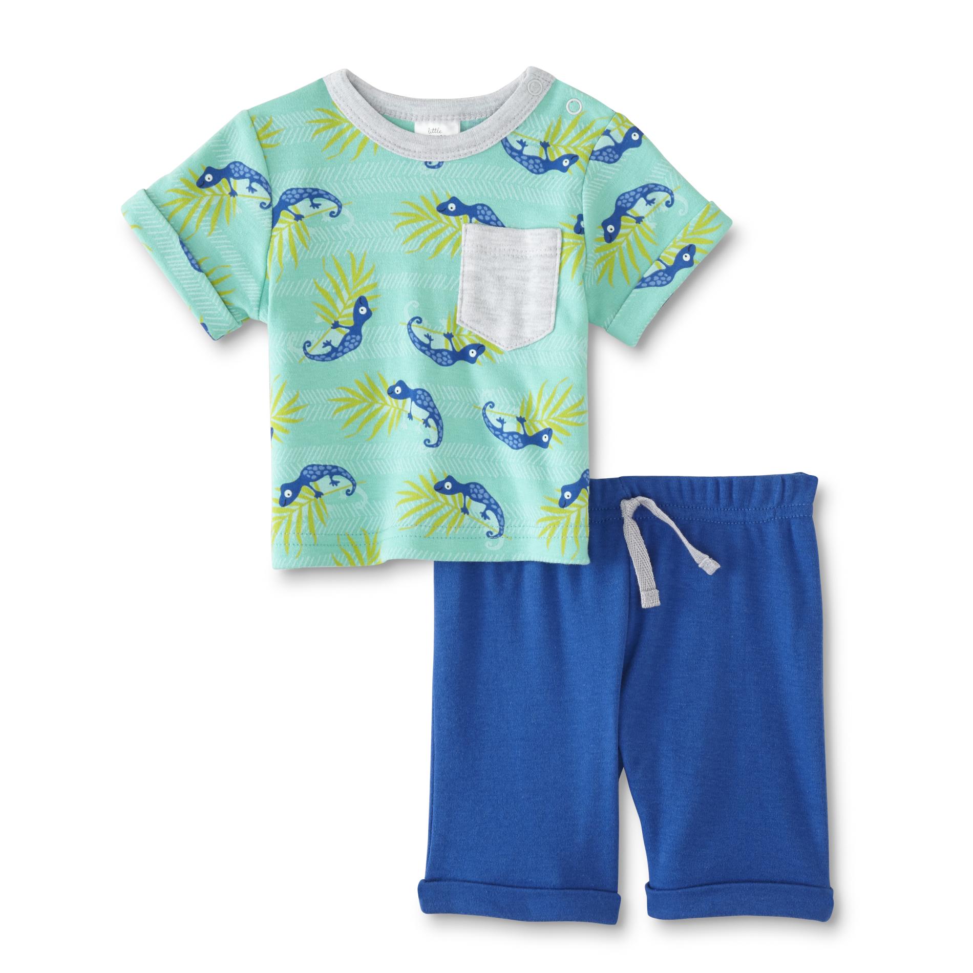 Cudlie Infant Boys' T-Shirt & Shorts - Salamander