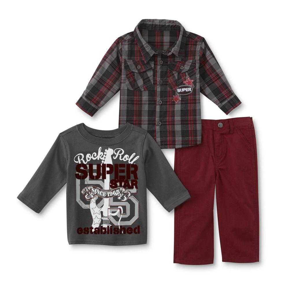 Little Rebels Infant Boys' T-Shirt, Shirt & Pants - Super Star