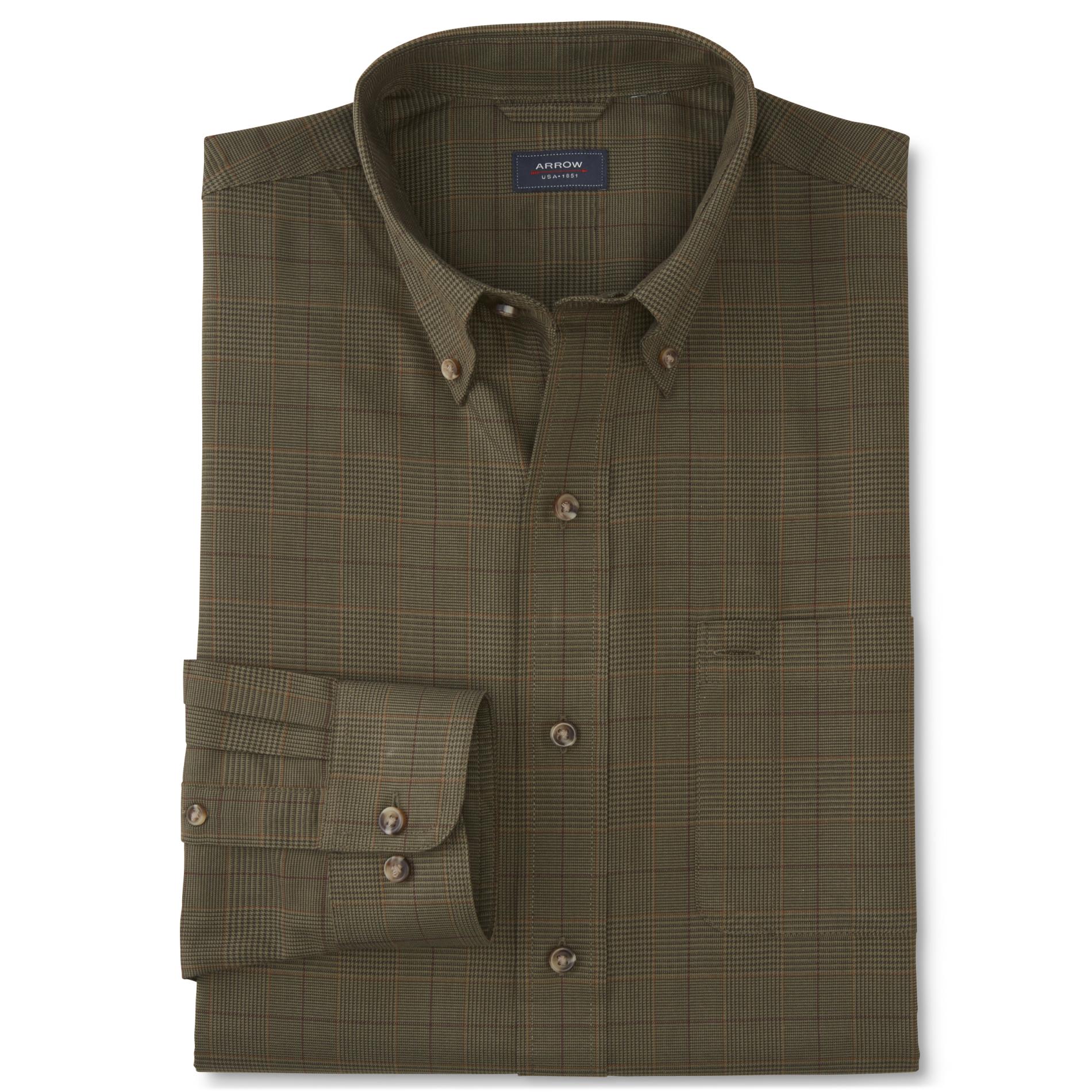 Arrow Men's Button-Front Shirt - Plaid