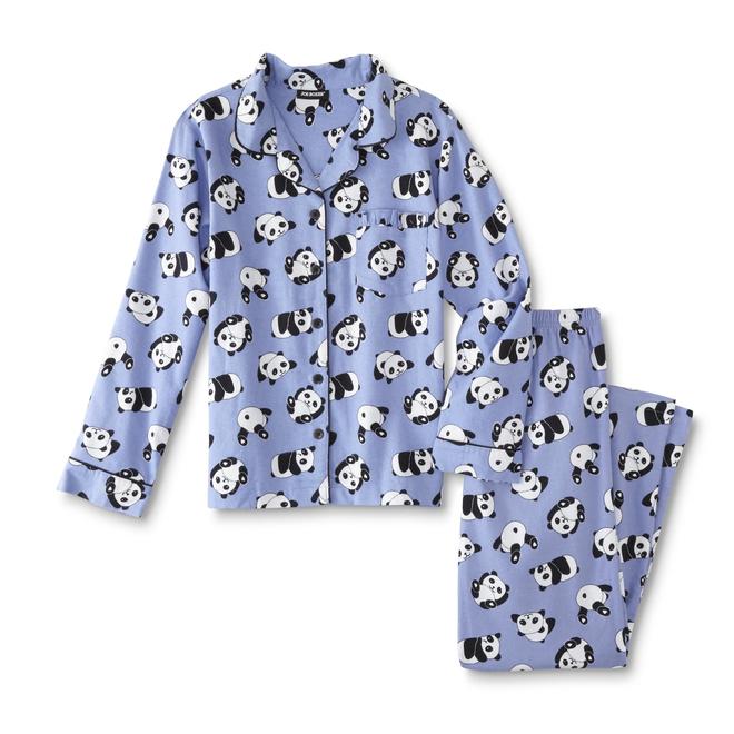 Joe Boxer Juniors Flannel Pajama Shirt Pants Panda