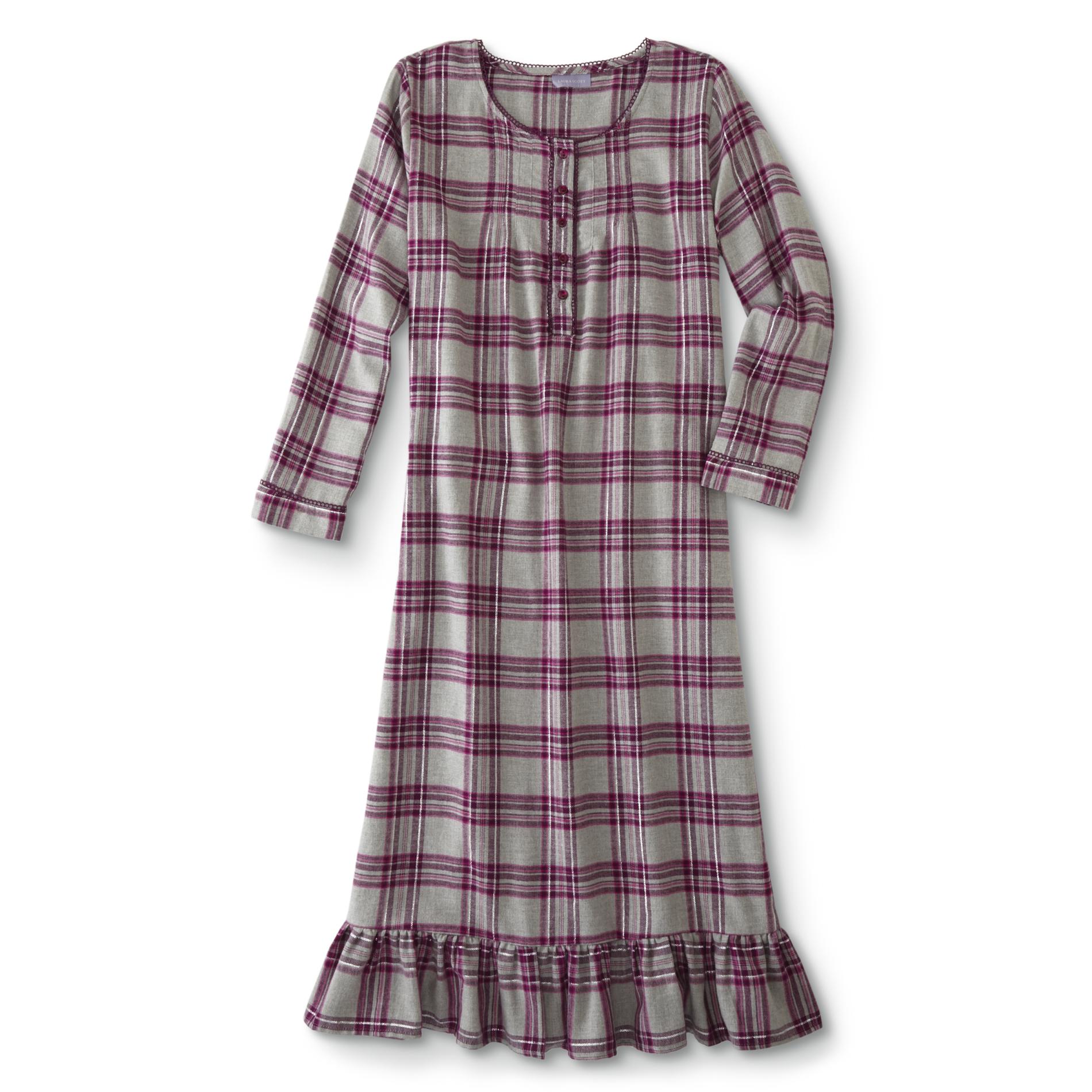 women's plus flannel nightgown