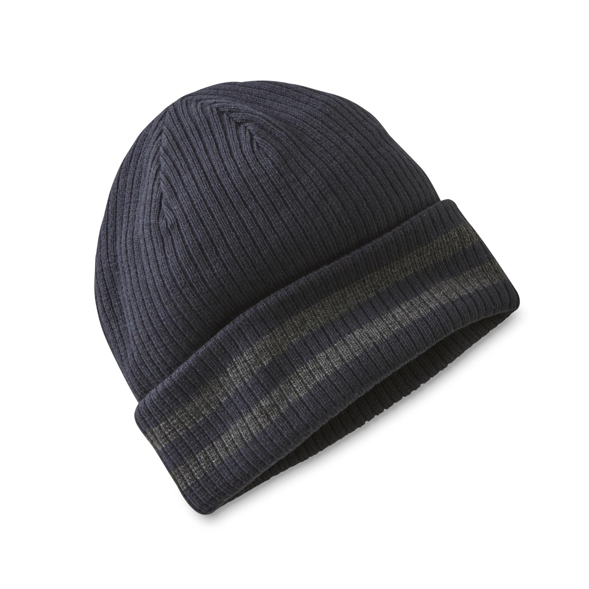 Simply Styled Men's Beanie Hat - Striped