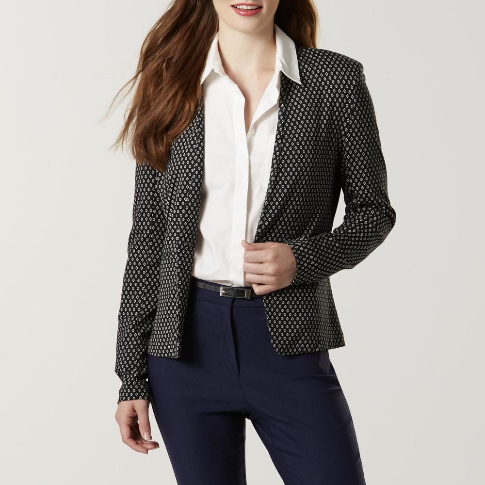 Simply Styled Women's Knit Blazer - Geometric