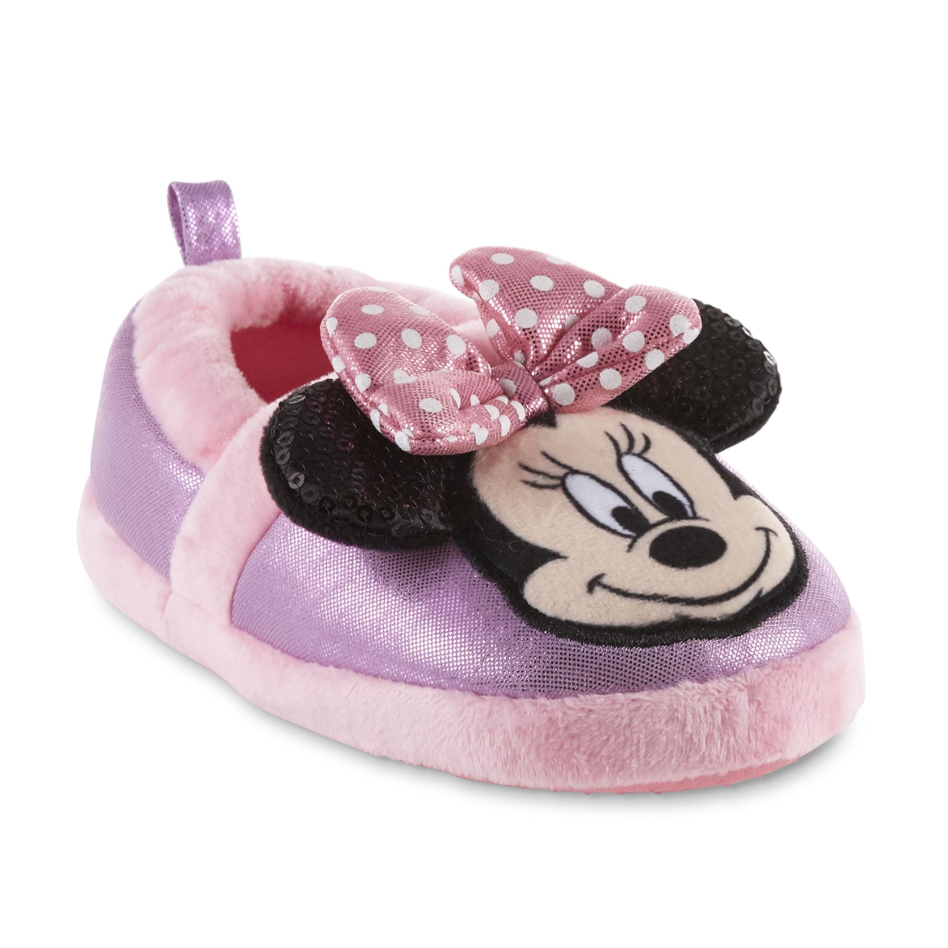 Character Minnie Mouse Toddler Girls' Slipper - Pink/Purple