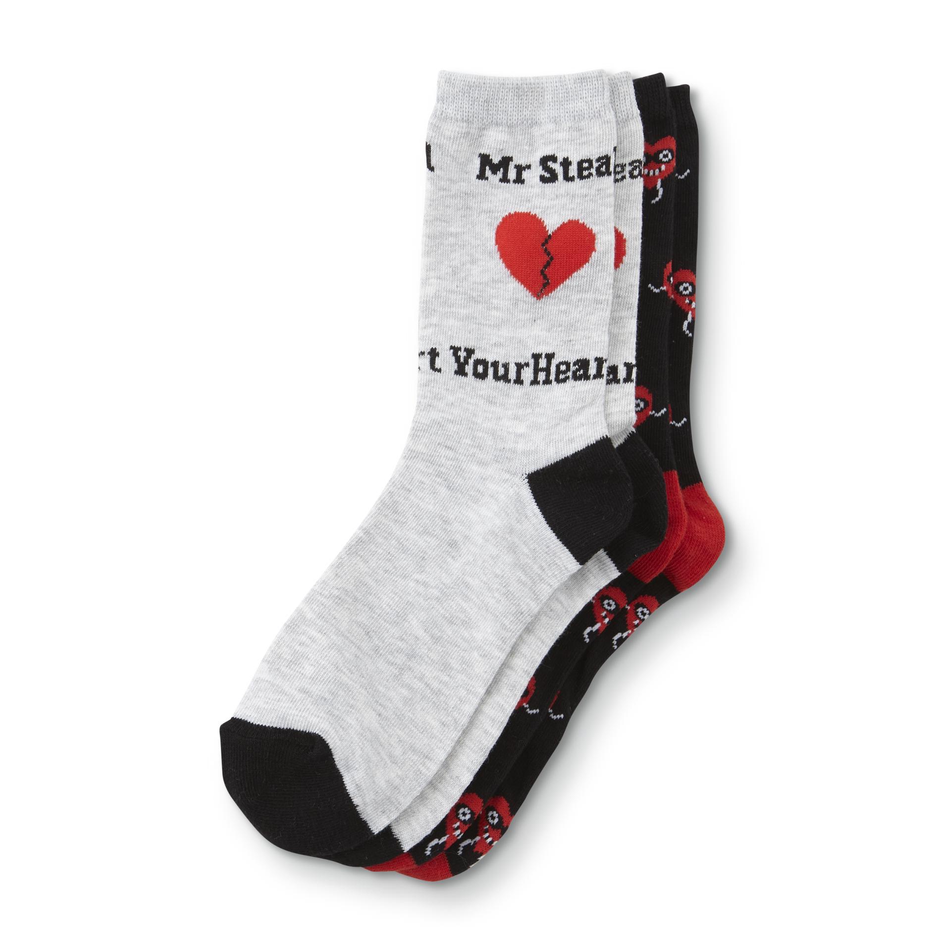 Boys' 2-Pairs Crew Socks - Steal Your Heart