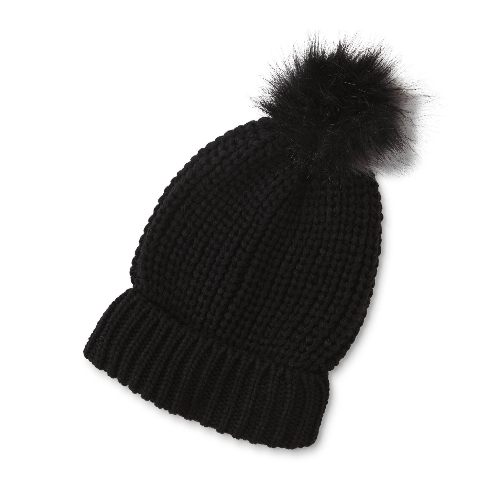 Women's Cuffed Pompom Beanie