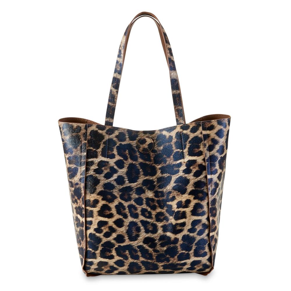 Women's Reversible Tote Bag - Leopard