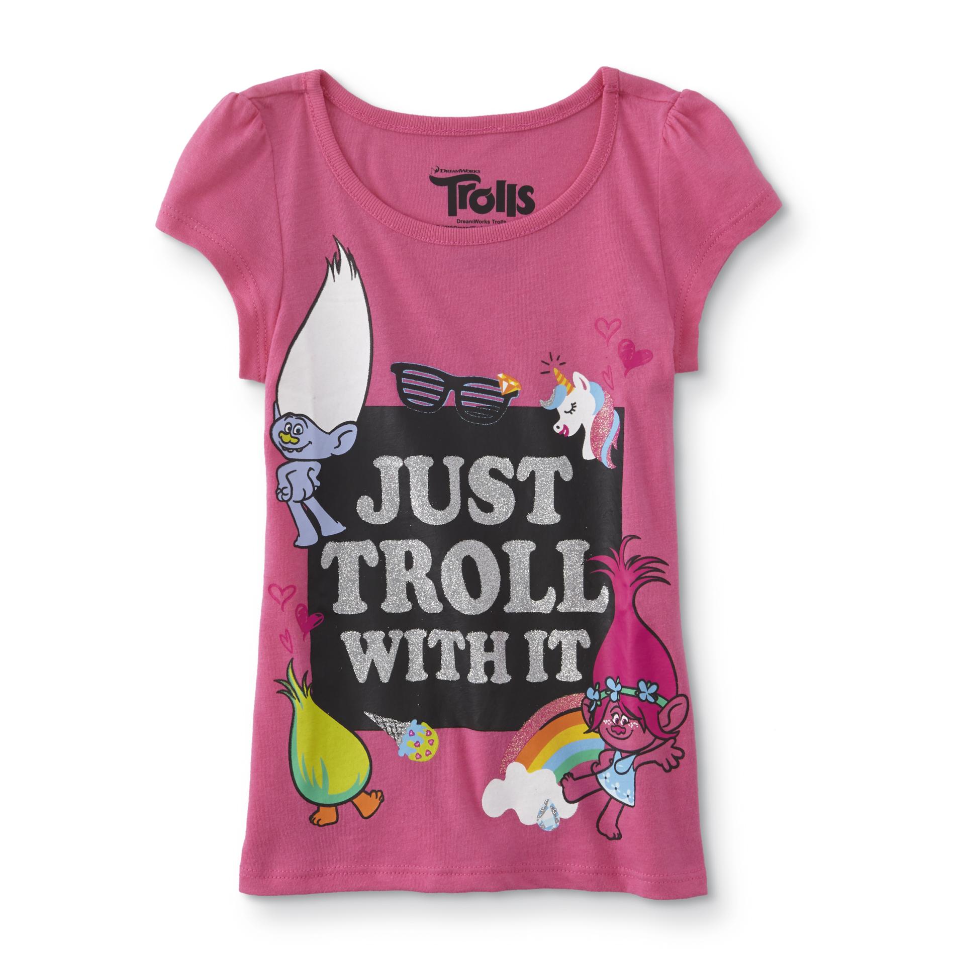 Children's Apparel Trolls Girls' Graphic T-Shirt - Just Troll With It