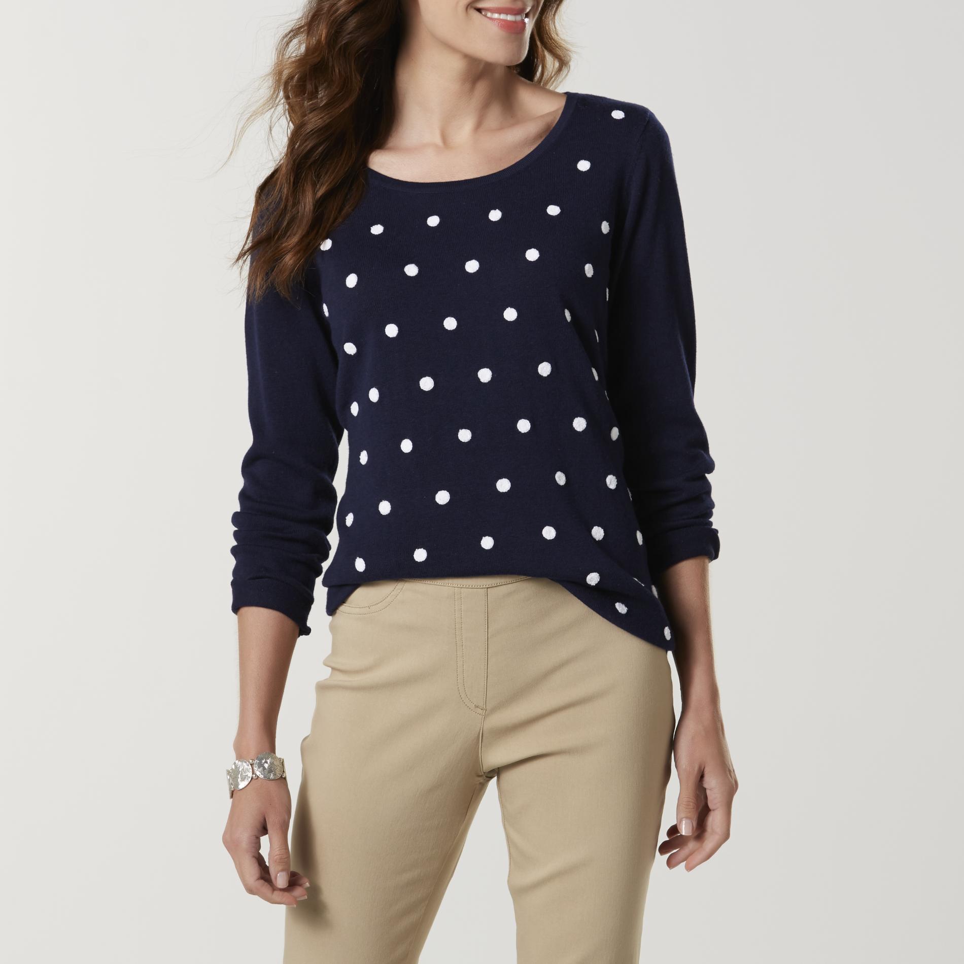 Basic Editions Women's Sweater - Dots