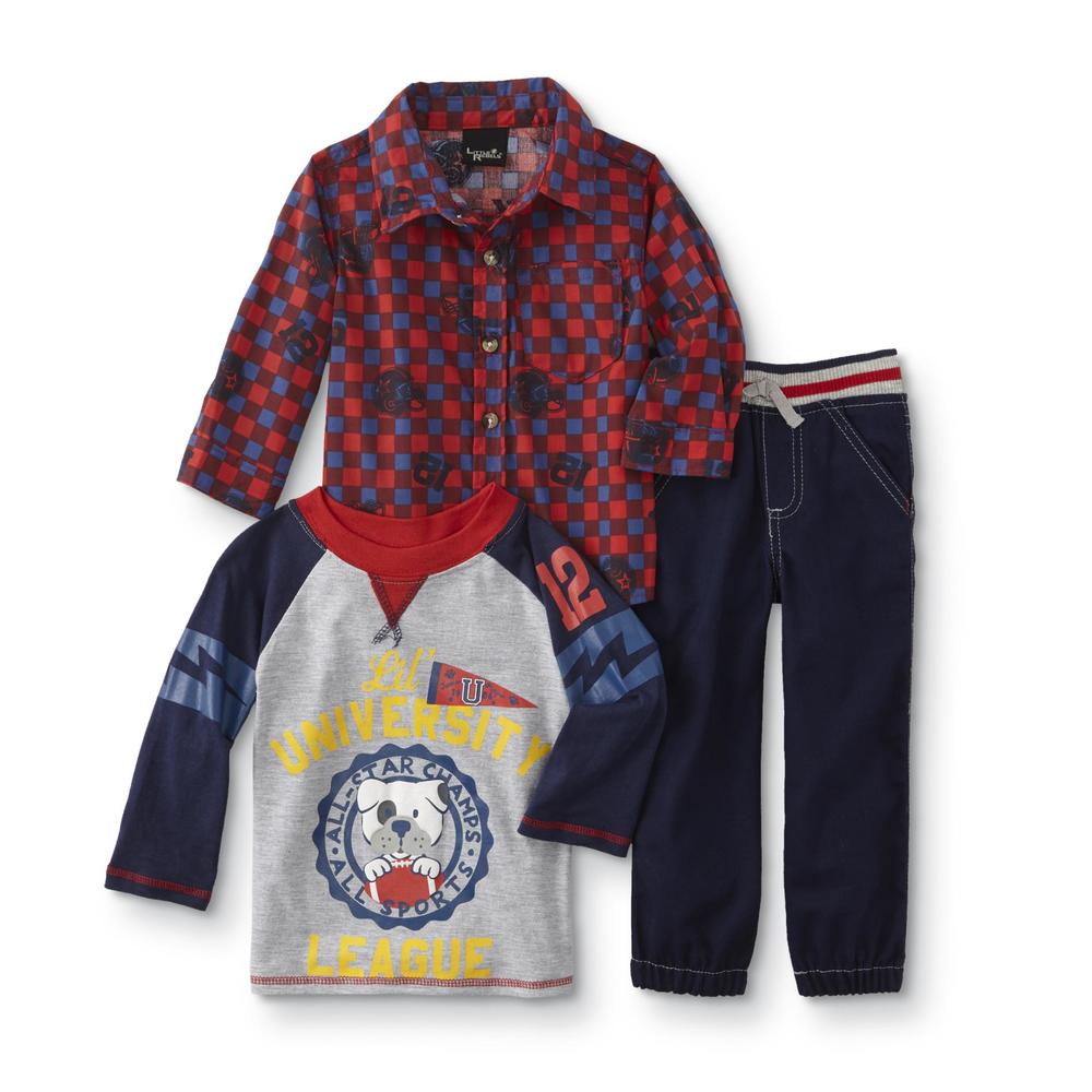 Little Rebels Infant Boys' Shirt, T-Shirt & Pants - Football