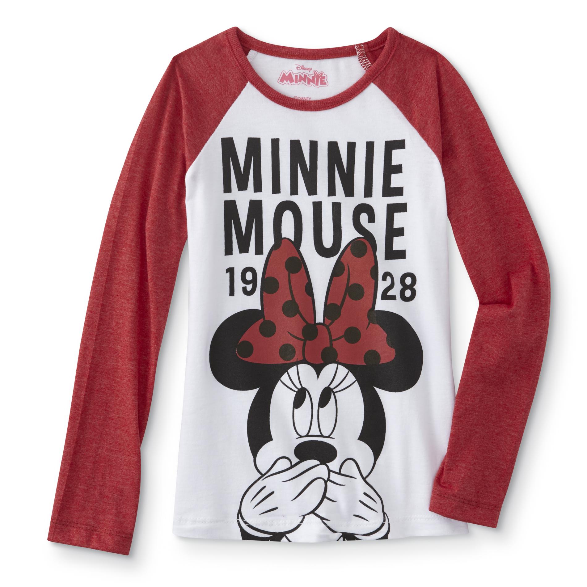 Children's Apparel Minnie Mouse Girls' Long-Sleeve Athletic T-Shirt - 1928