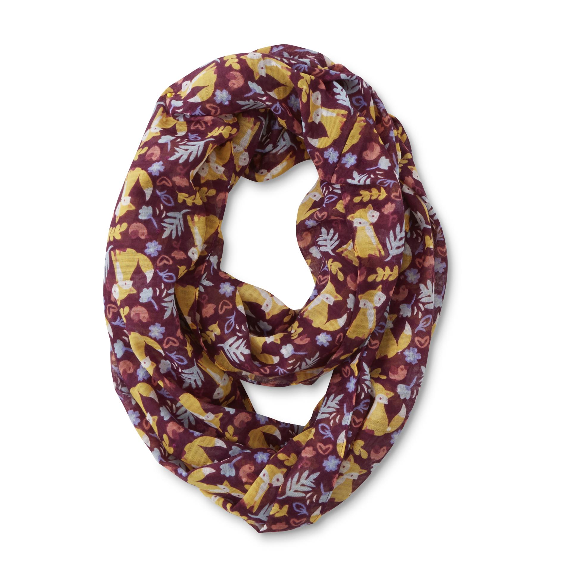 Women's Fashion Infinity Scarf - Fox