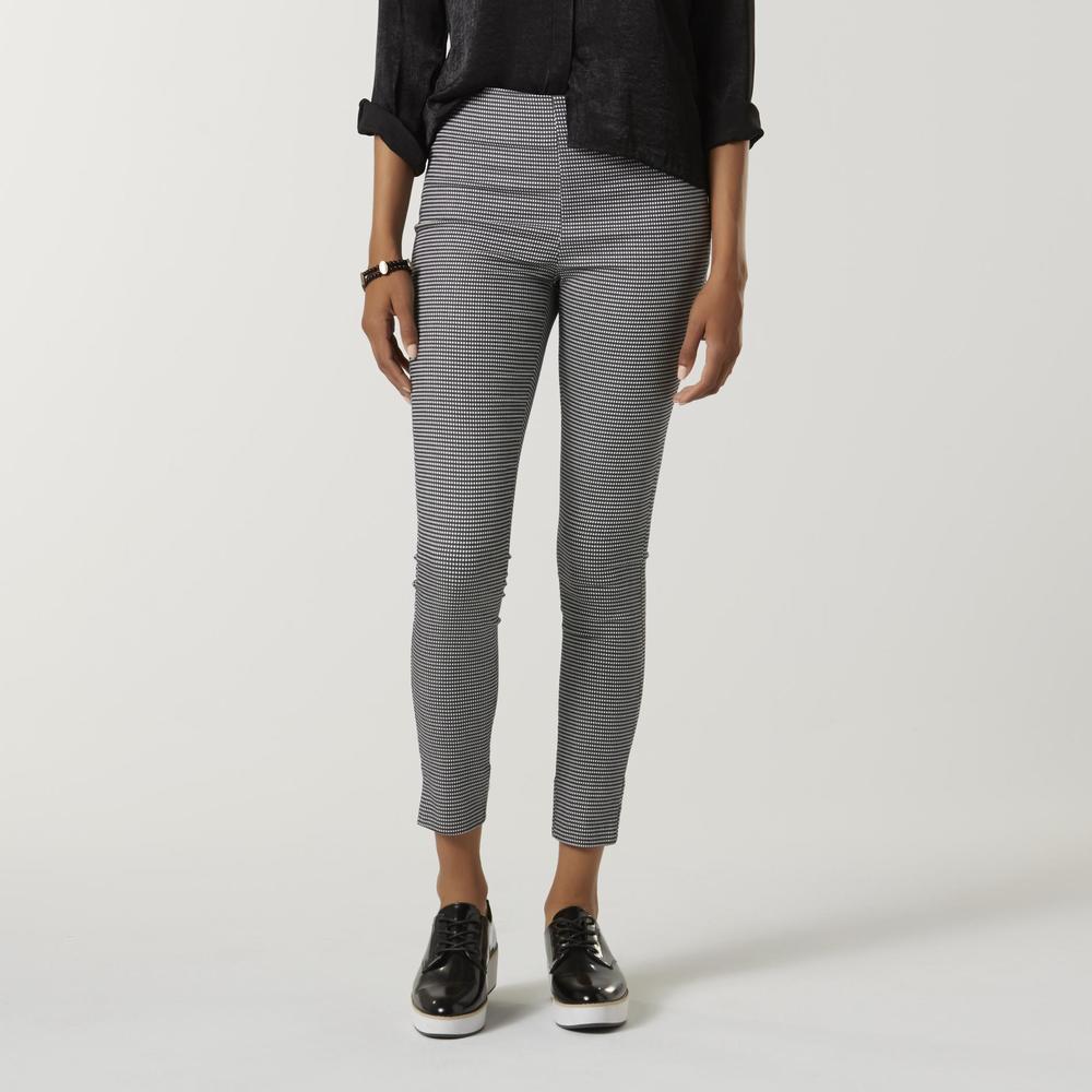 Simply Styled Women's Ponte Skinny Pants - Check