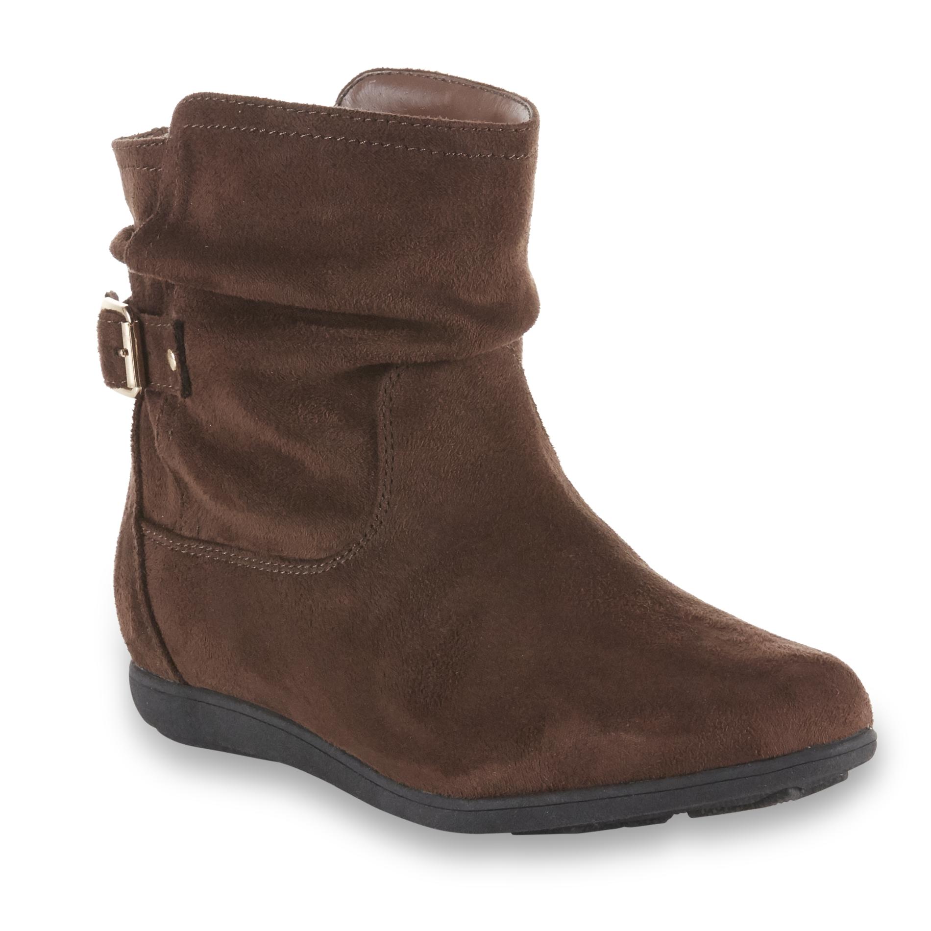Basic Editions Women's Elliot Slouch Ankle Boot - Dark Brown