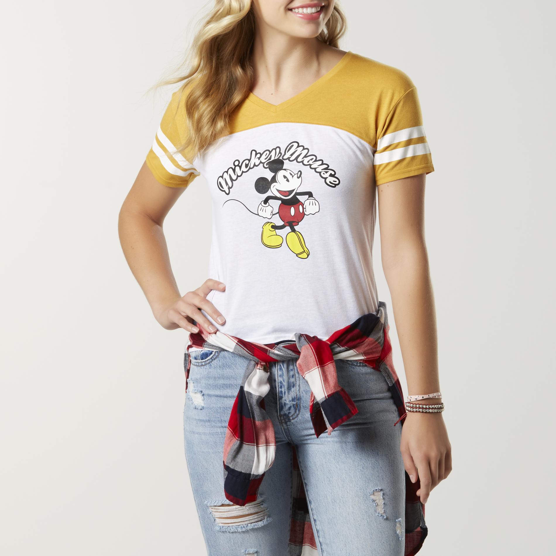 Joe Boxer Mickey Mouse Juniors' Sports Jersey T-Shirt, Size: Small, White Joe Boxer Mickey Mouse Juniors' Sports Jersey T-Shirt, Size: Small, White