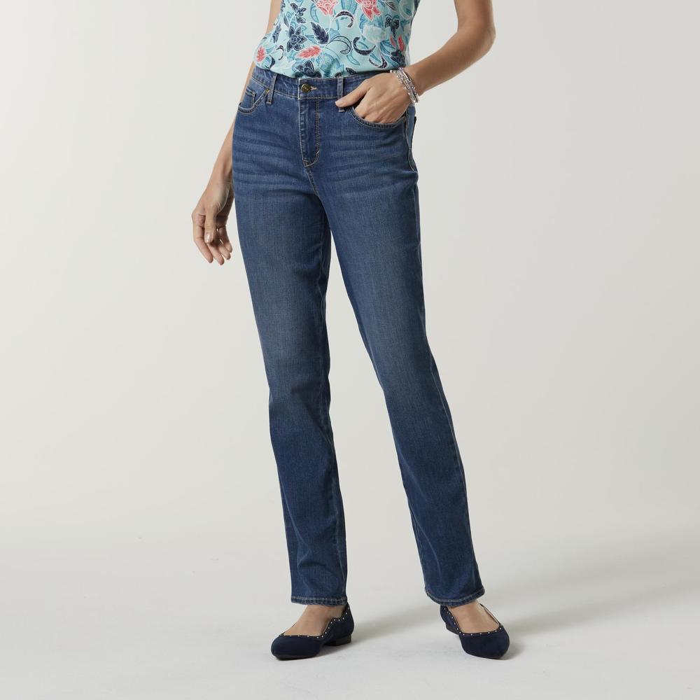 Gloria Vanderbilt Women's Rail Straight Luxe Flex Jeans