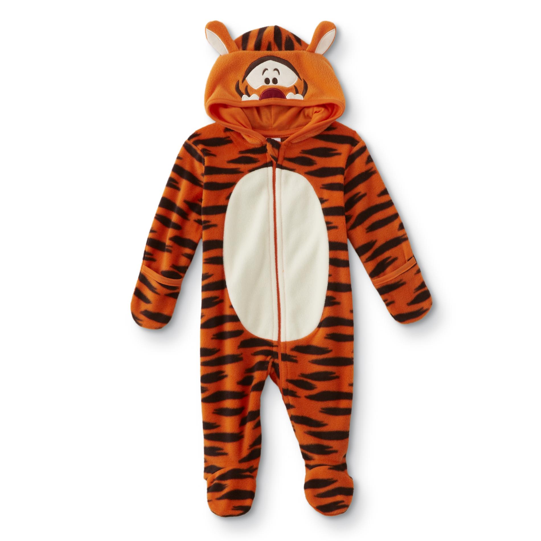 Children' Apparel Winnie The Pooh Infant Boys' Hooded Footed Romper - Tigger