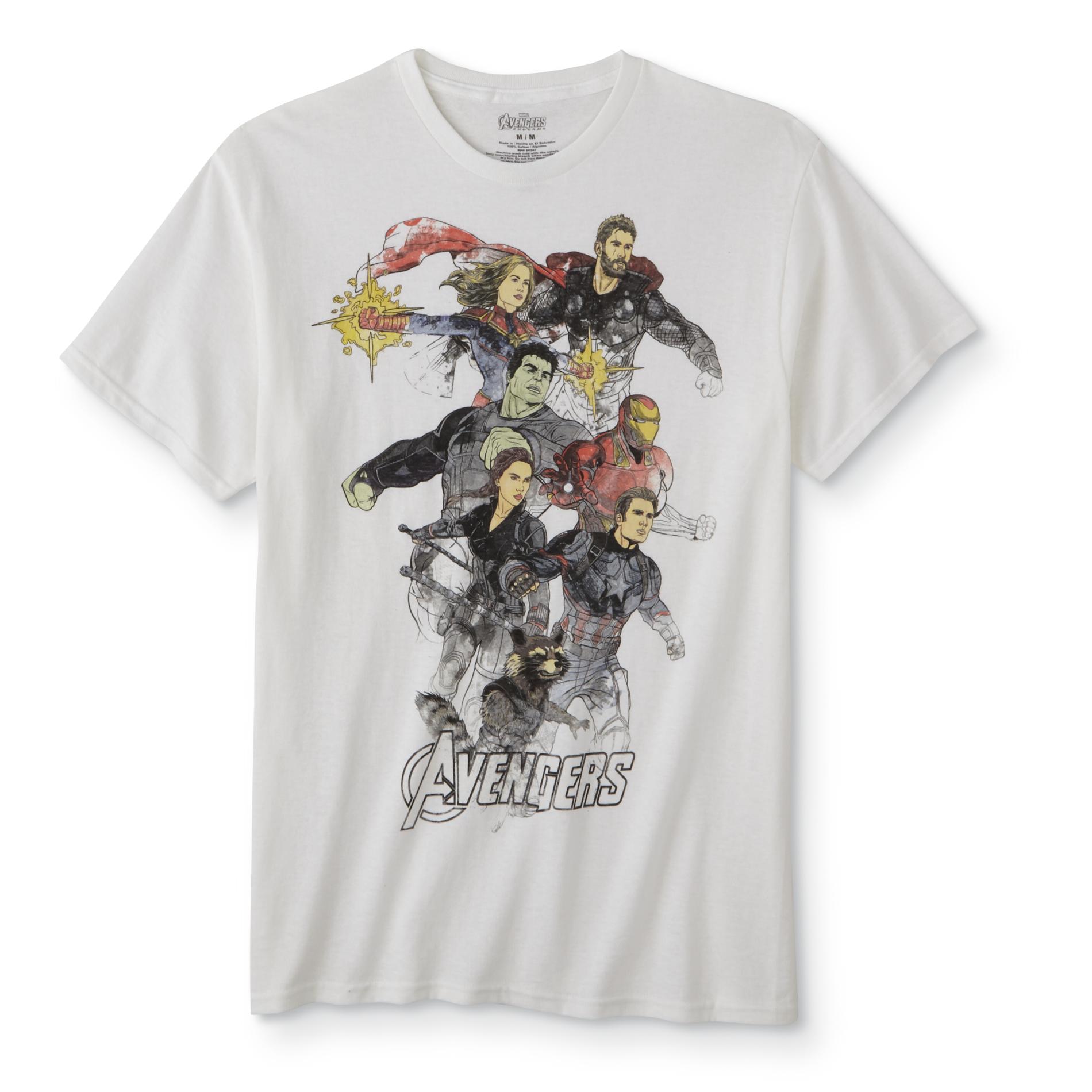 Avengers Young Men's Graphic T-Shirt - Watercolor Characters