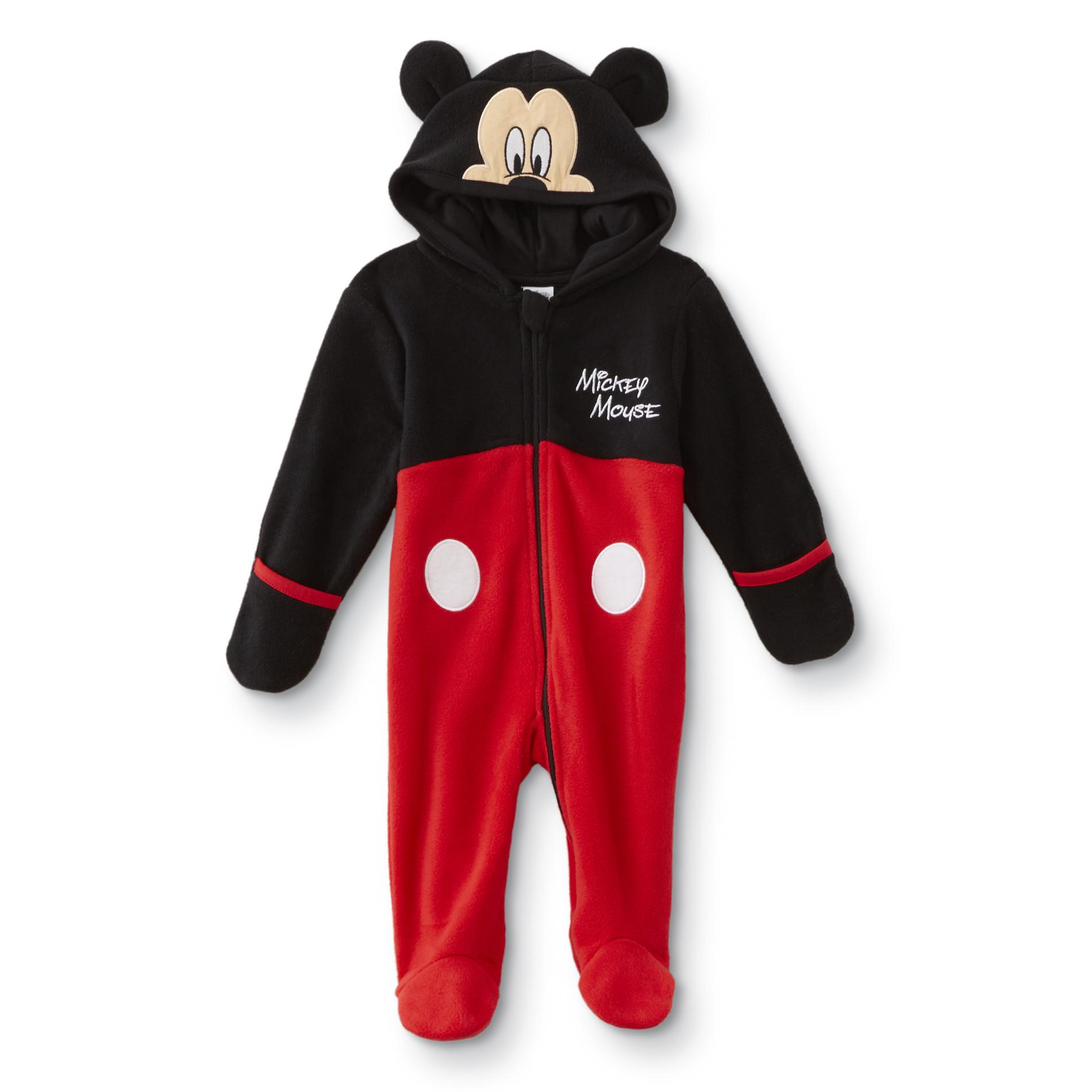 Children's Apparel Mickey Mouse Infant Boys' Hooded Footed Romper