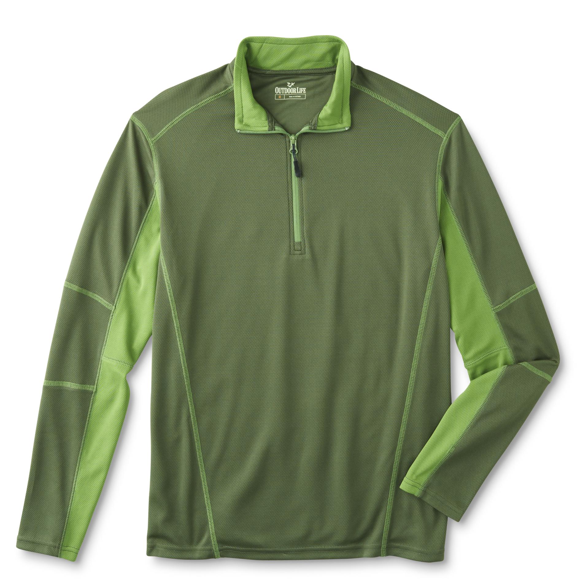 Outdoor Life Men's Half-Zip Athletic Shirt - Colorblock