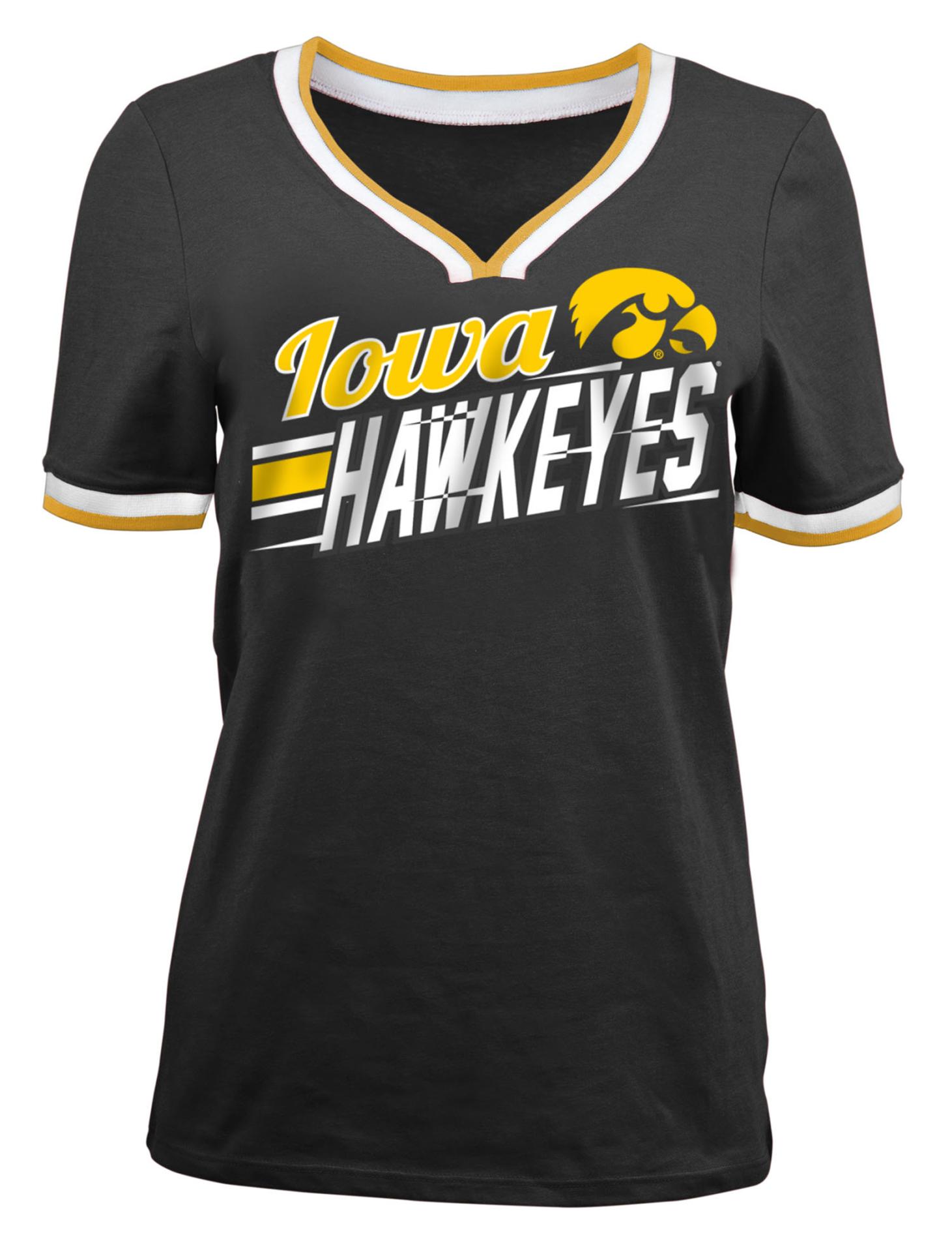 NCAA Women's V-Neck T-Shirt - University of Iowa Hawkeyes