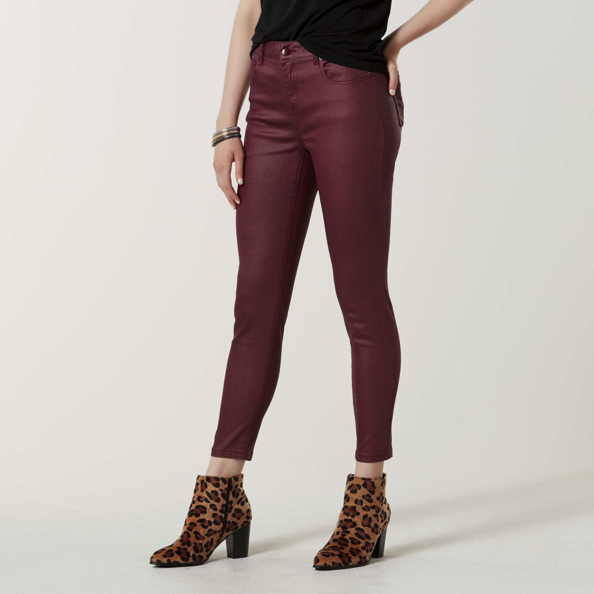 maroon jeans for women