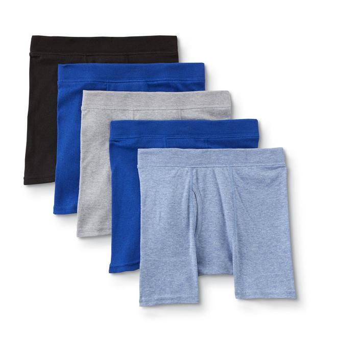 Hanes Boys' 5Pack Boxer Briefs Solid/Heathered
