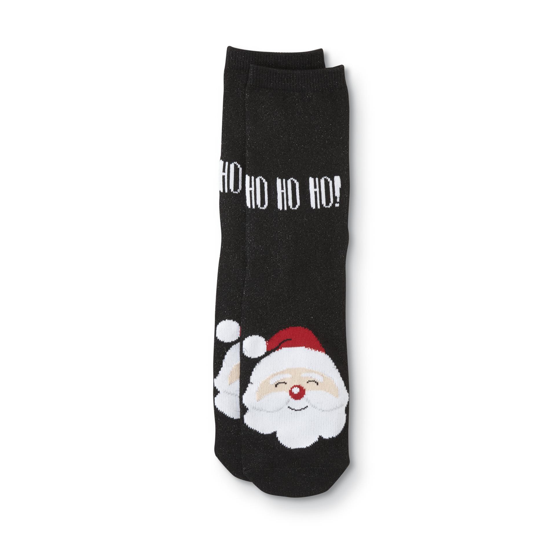 Women's Christmas Crew Socks - Santa