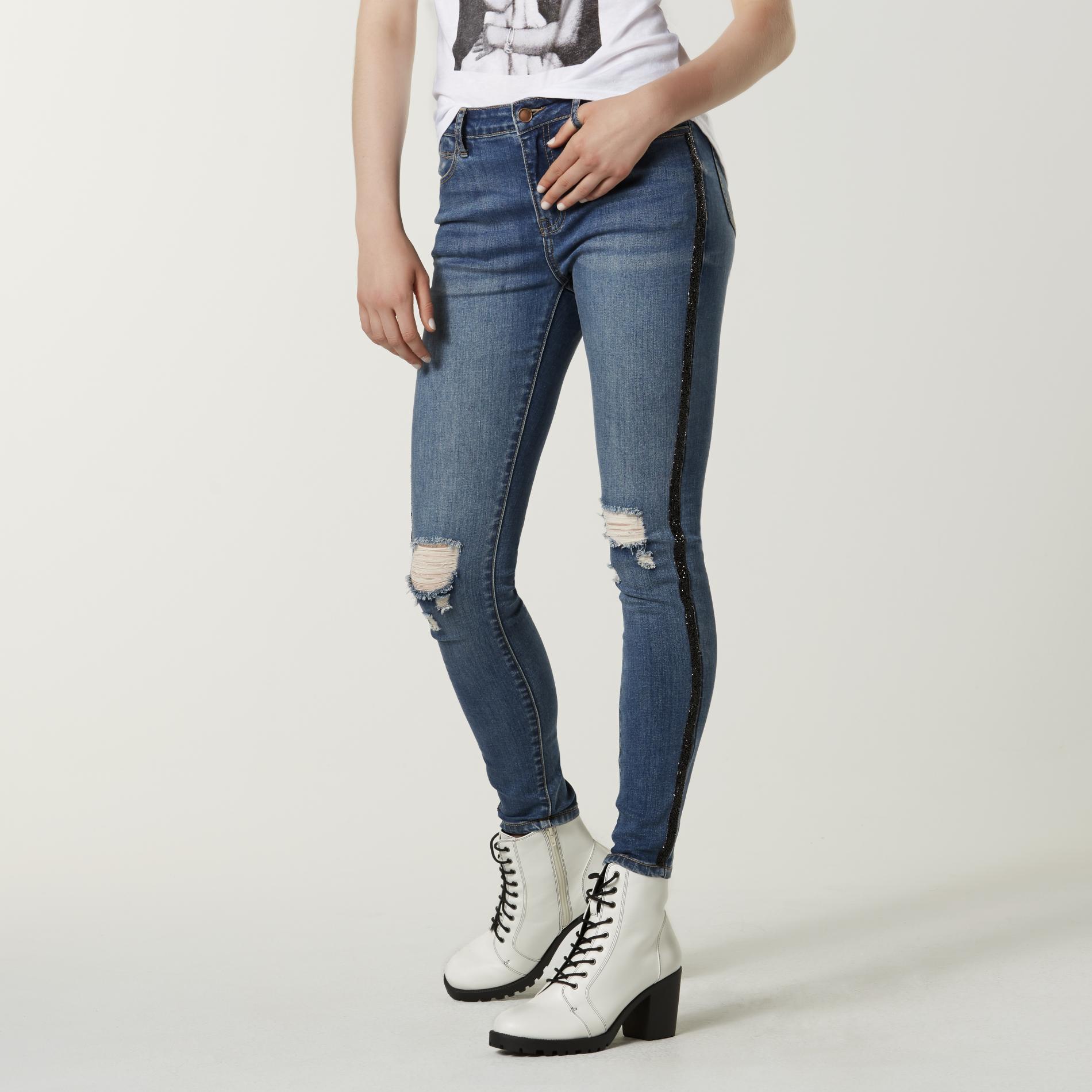 Route 66 Women's Embellished Jeggings, Size: 0, Medium Blue Route 66 Women's Embellished Jeggings, Size: 0, Medium Blue