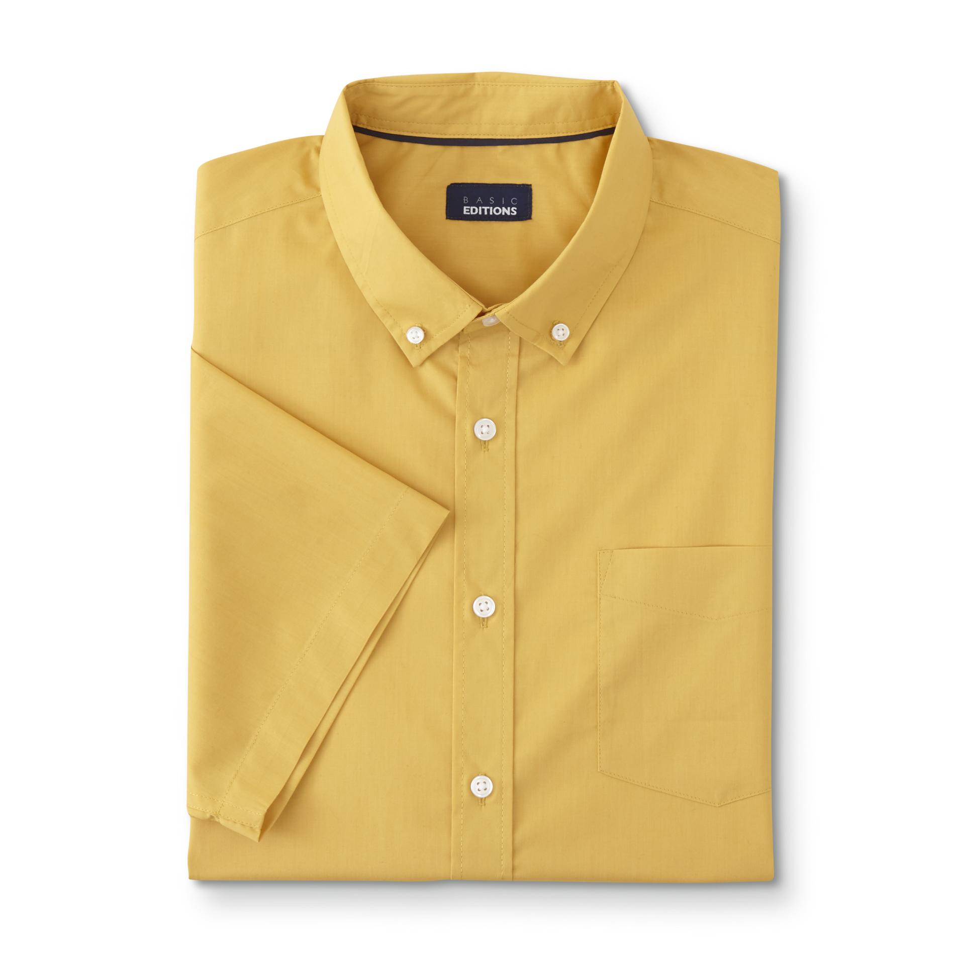 Basic Editions Men's Big & Tall Short-Sleeve Easy-Care Dress Shirt