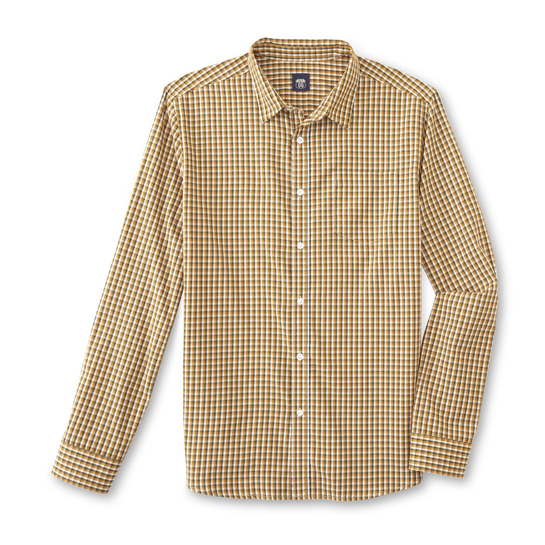 Route 66 Men's Button-Front Shirt - Plaid