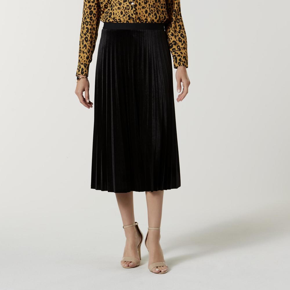 Jaclyn Smith Women's Velour Skirt