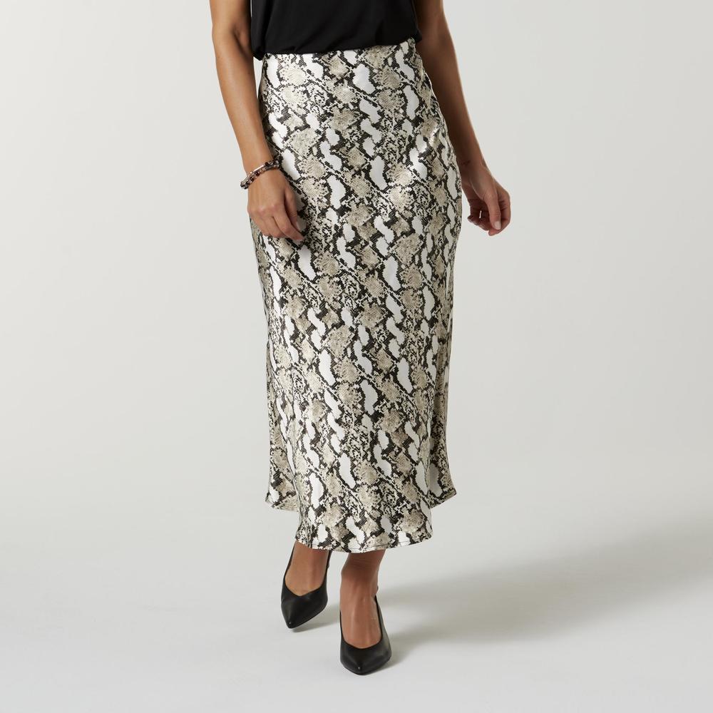 Spencer Women's Maxi Skirt - Snakeskin Print