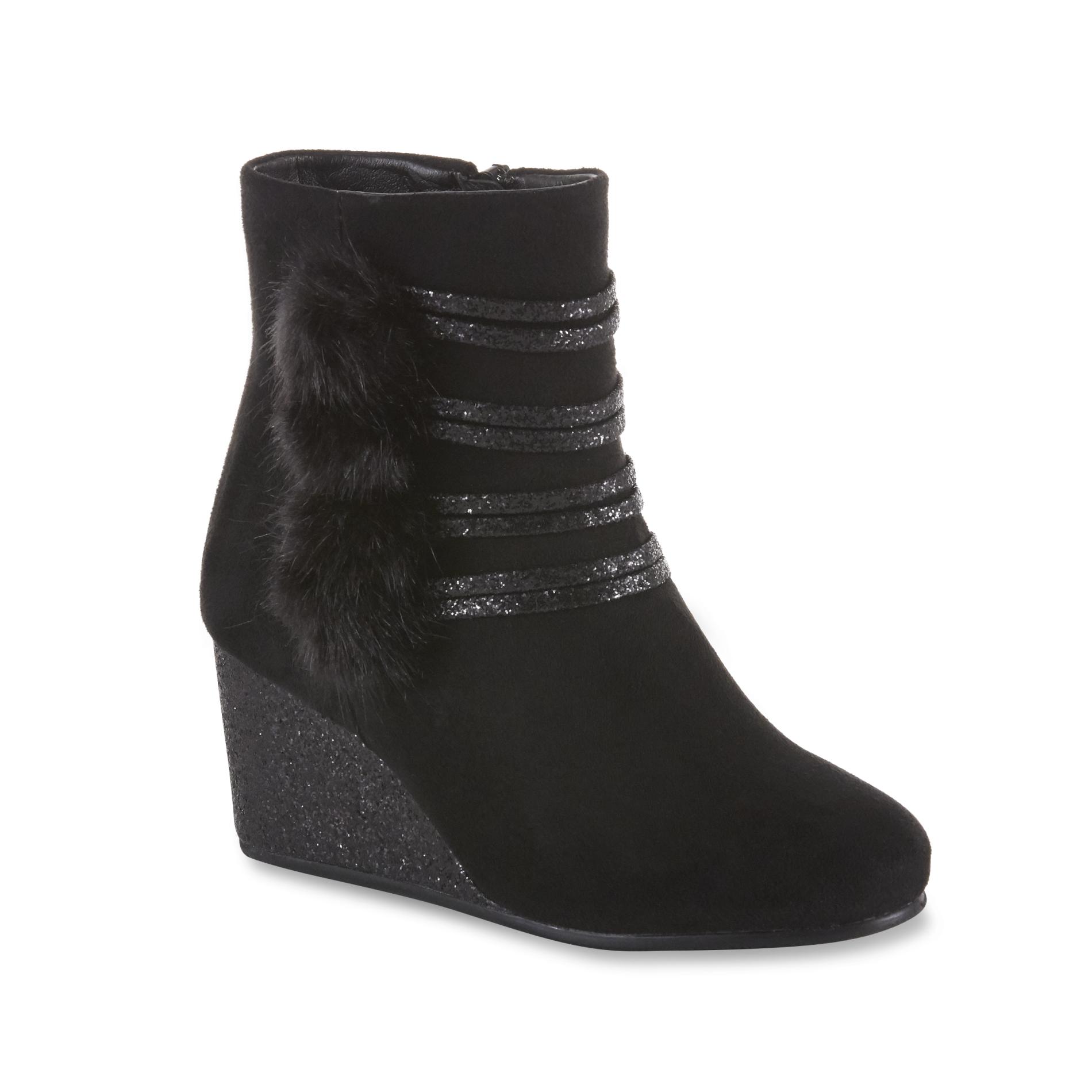 Simply Styled Girls' Tansy Wedge Bootie - Black