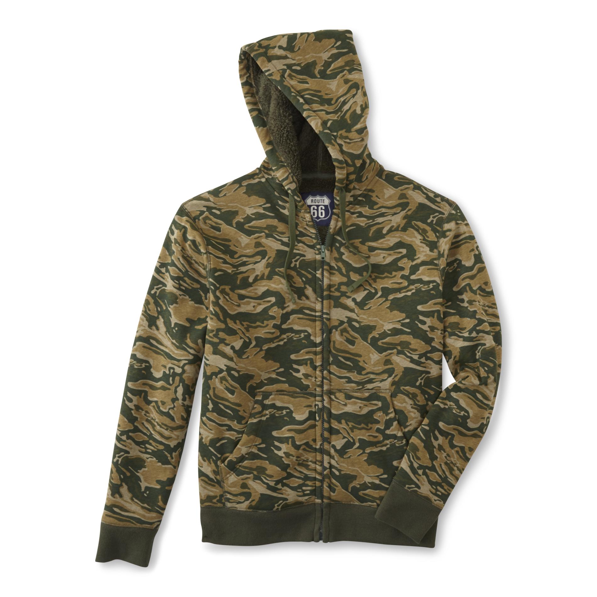 Route 66 Men's Sherpa Fleece Hoodie Jacket - Camouflage | Shop Your Way ...