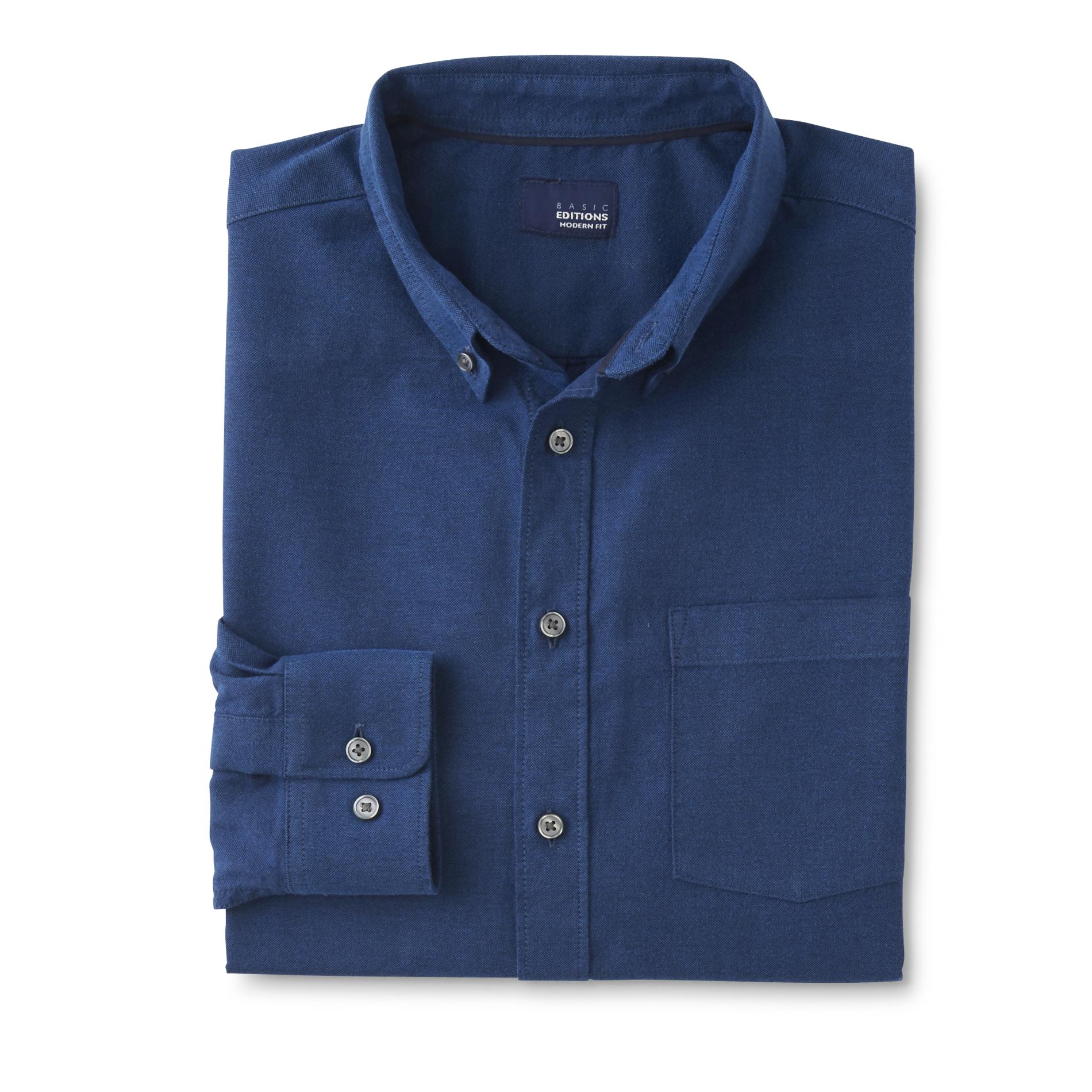 Basic Editions Men's Modern Fit Oxford Shirt