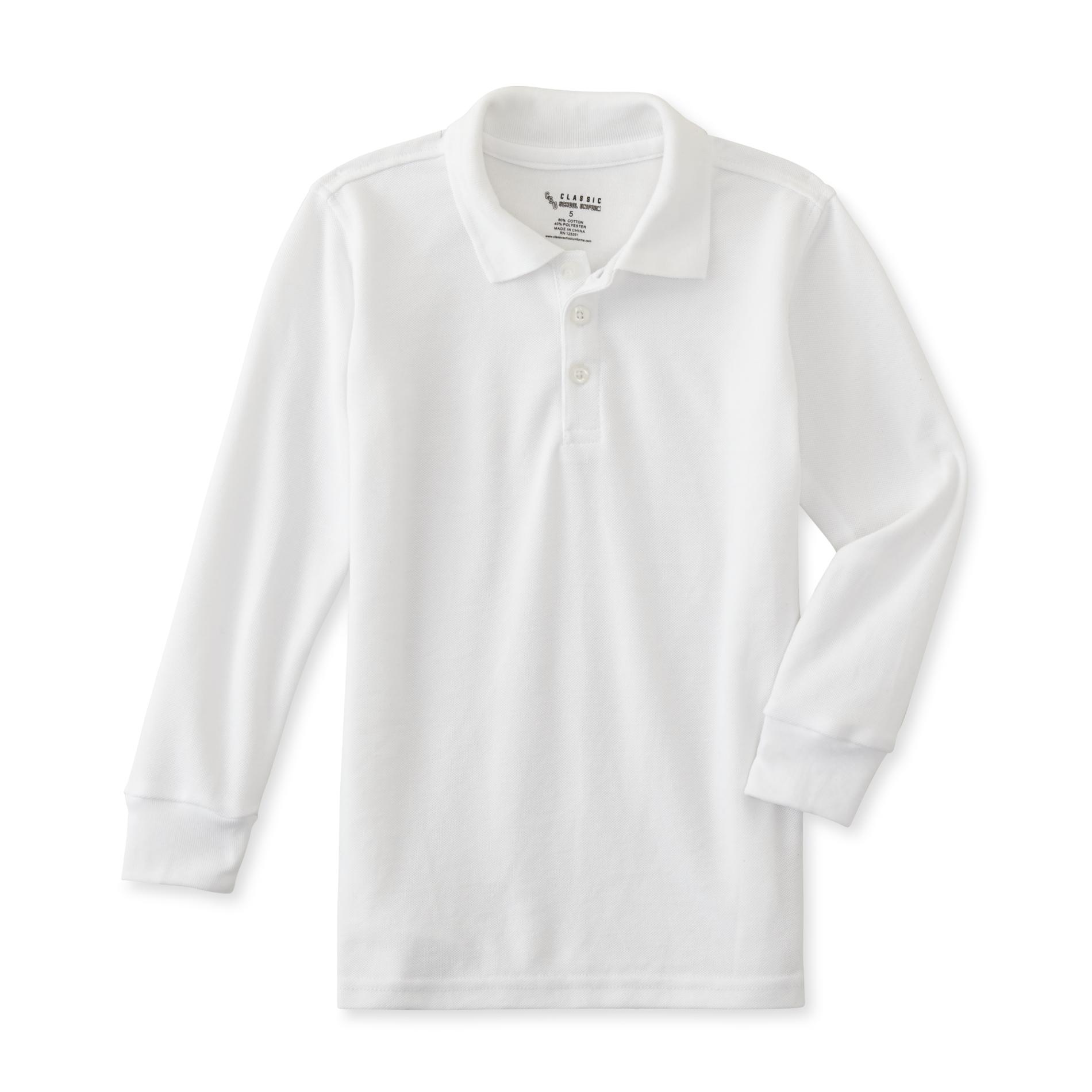 Basic Editions Boys' Long-Sleeve Polo Shirt