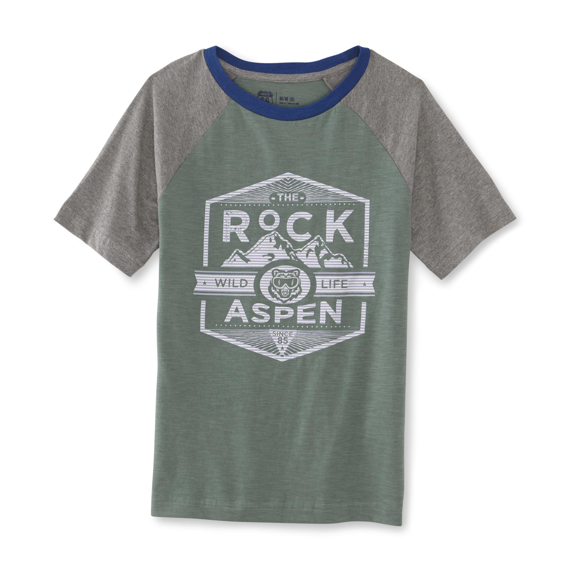 Route 66 Boys' Graphic T-Shirt - Rock Aspen