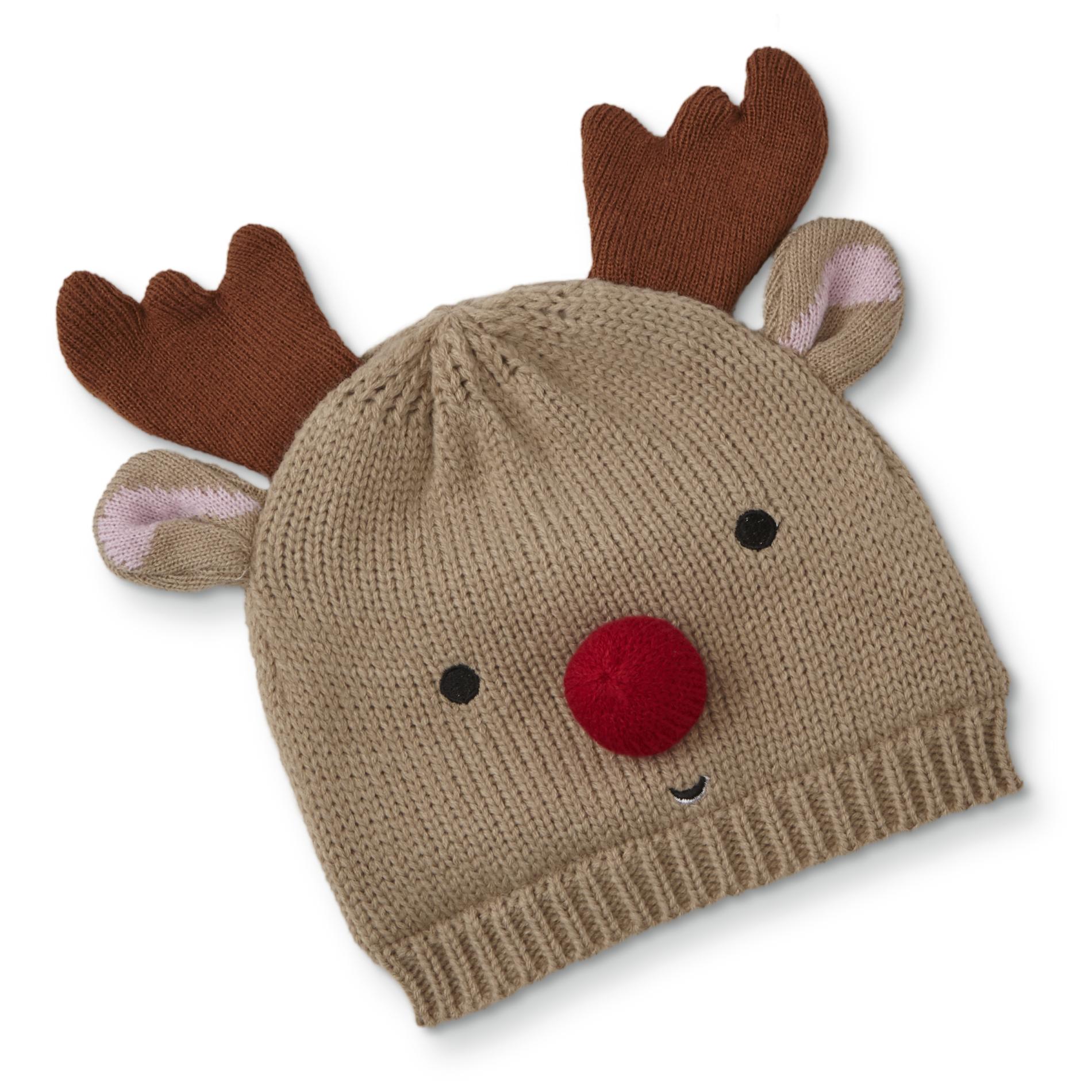 Basic Editions Infant Boys' Beanie Hat - Red-Nosed Reindeer