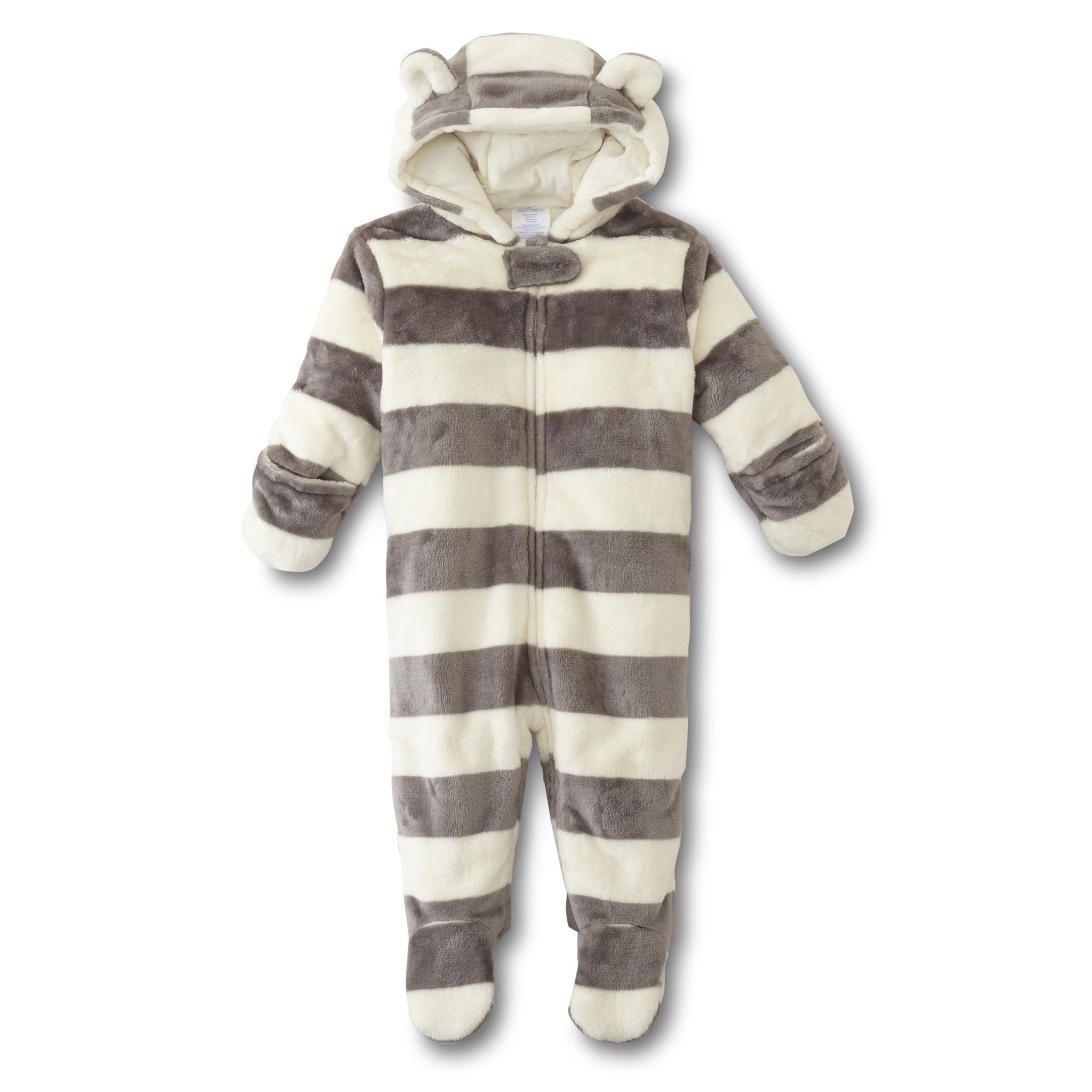 Little Wonders Infant Boys' Hooded Winter Bodysuit - Striped