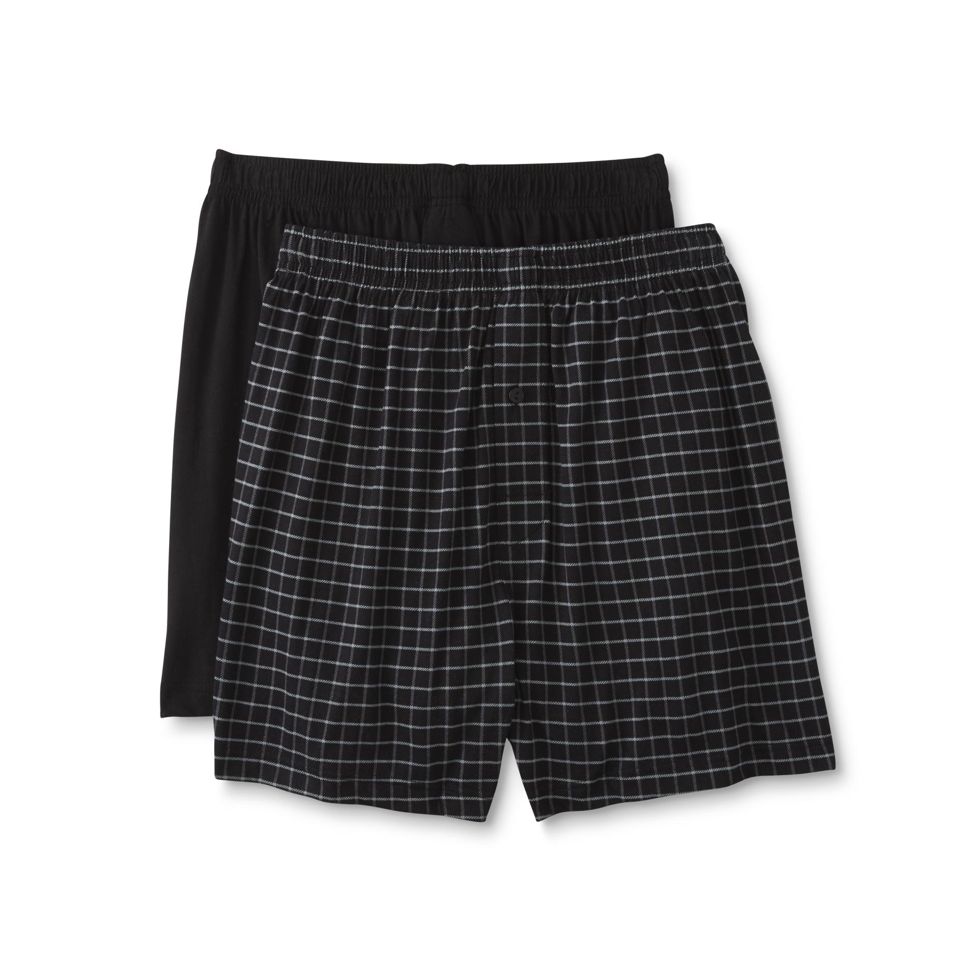 Joe Boxer Men's 2-Pairs Knit Boxer Shorts - Paisley & Solid