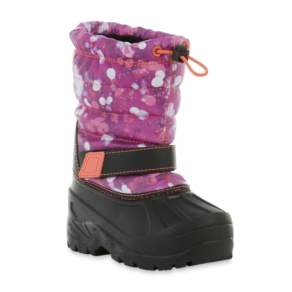 Athletech Toddler Girl's Lil Teegan Pink/Black/White Winter Boot