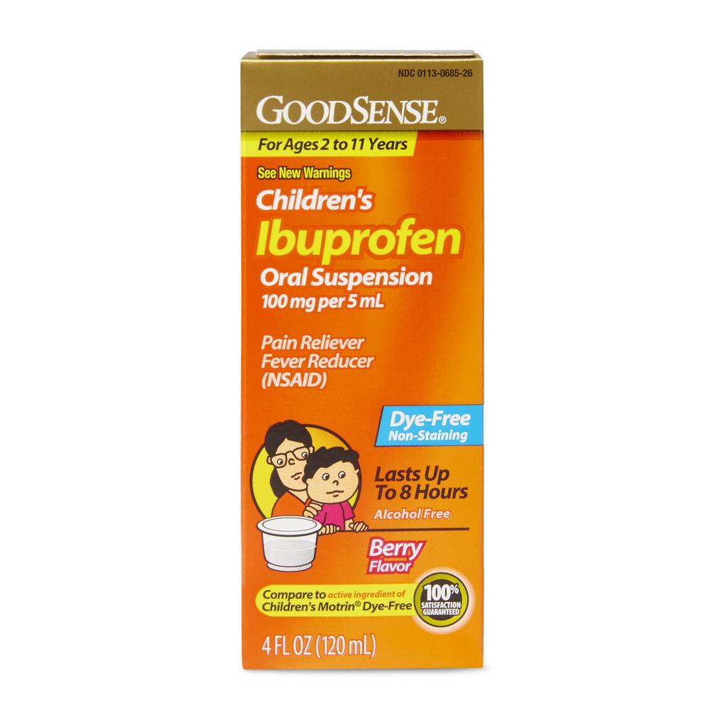 GoodSense Children's Berry Flavor Ibuprofen Oral Suspension