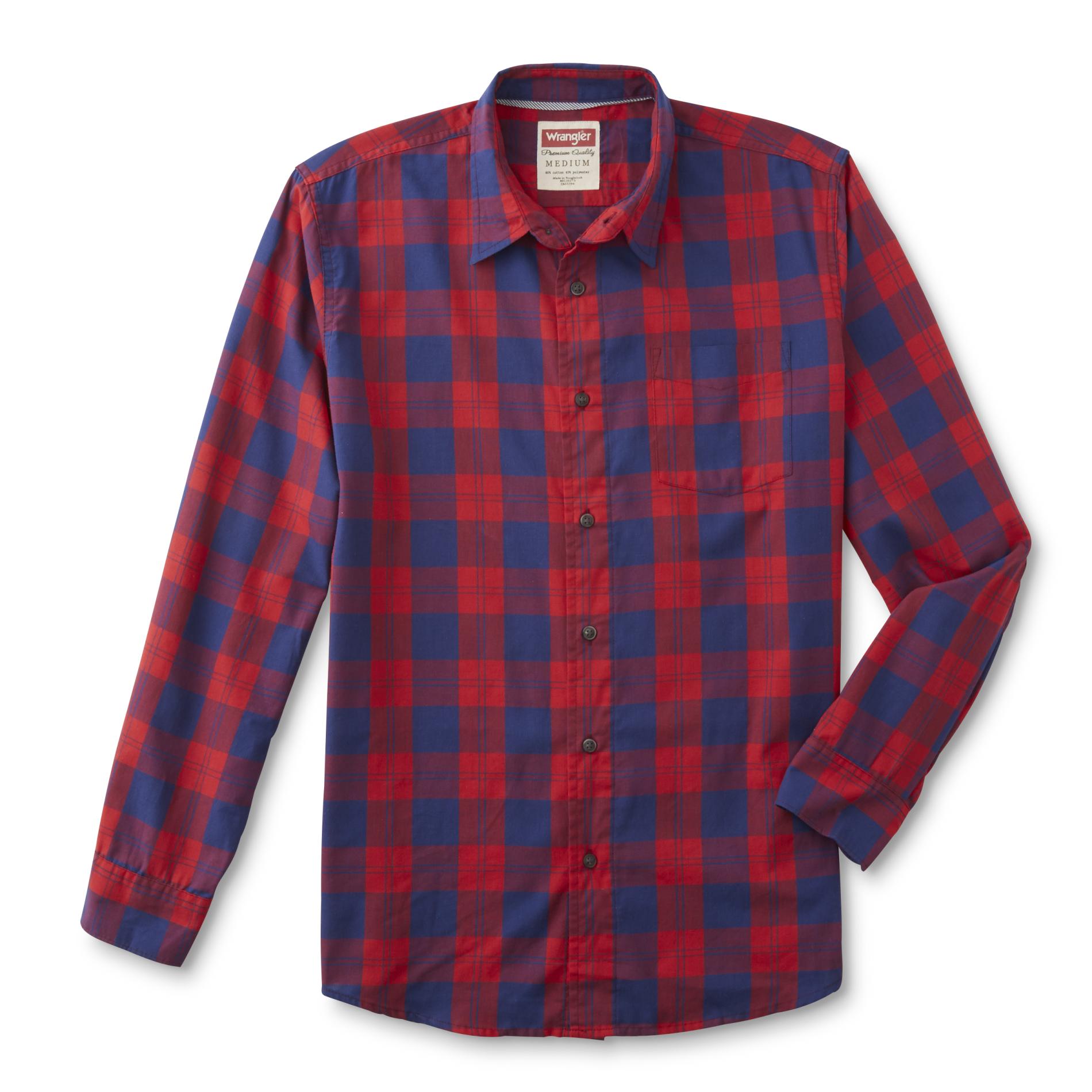 Wrangler Men's Button-Front Shirt - Plaid