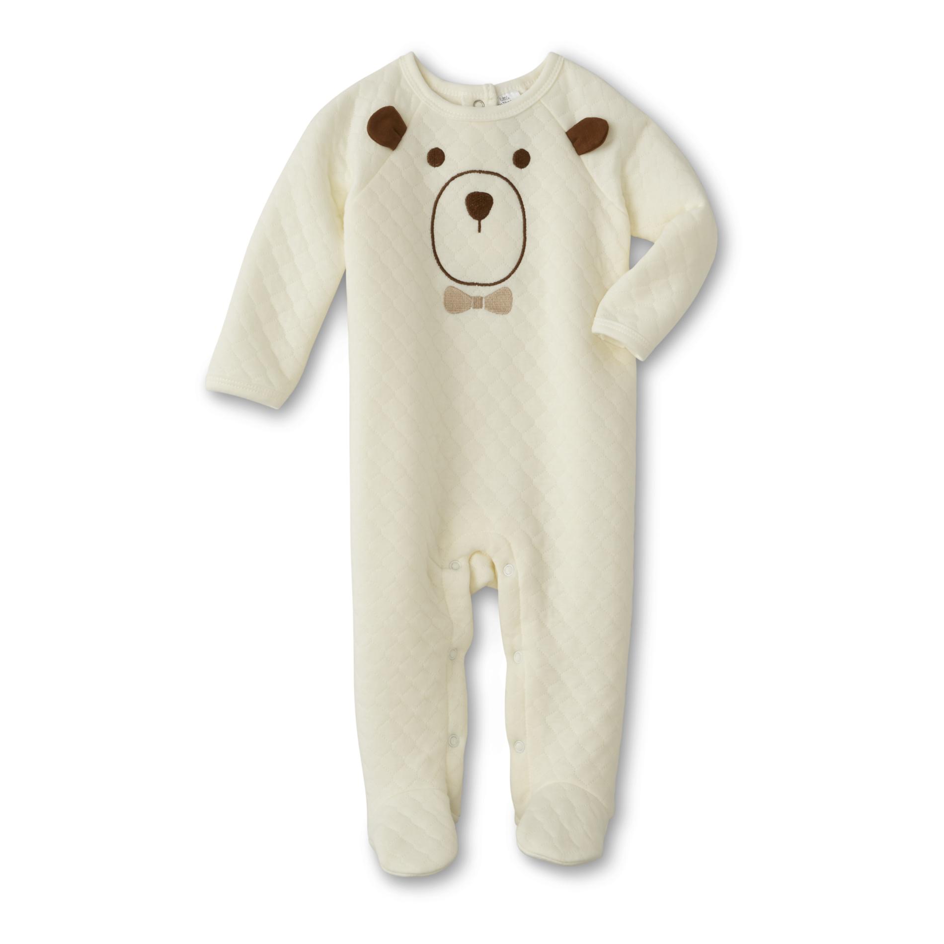Cudlie Infant Boys' Quilted Sleeper Pajamas - Bear