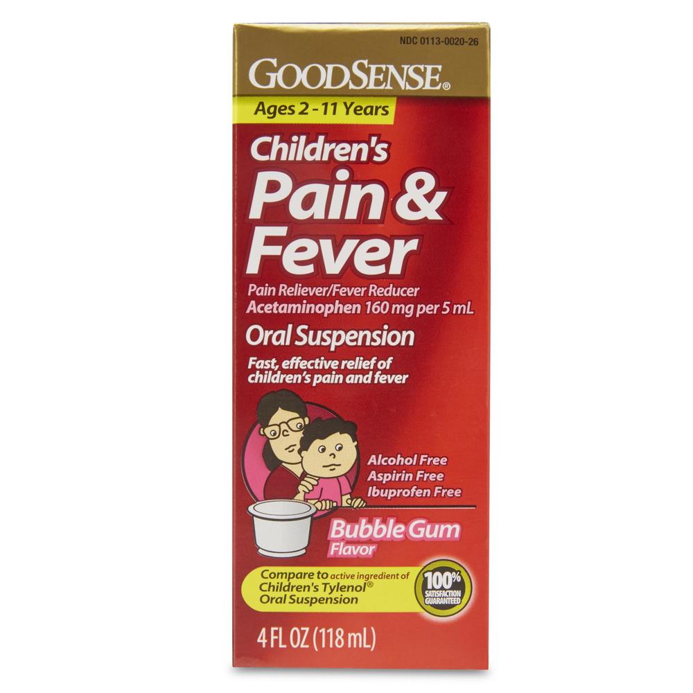 GoodSense Bubble Gum Children's Pain & Fever Oral Suspension