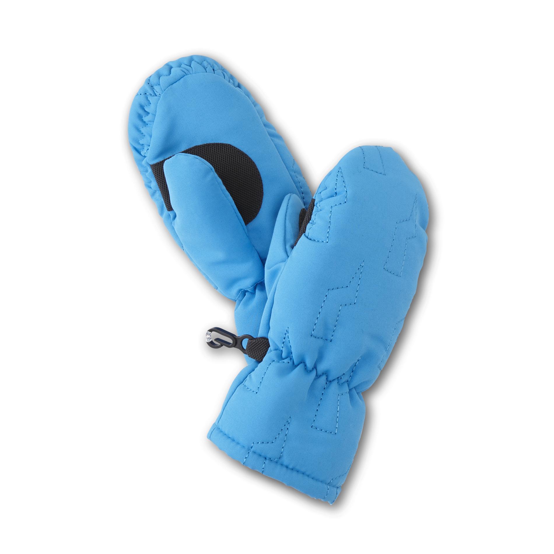 Basic Editions Toddler Boys' Quilted Mittens - Lightning Bolt