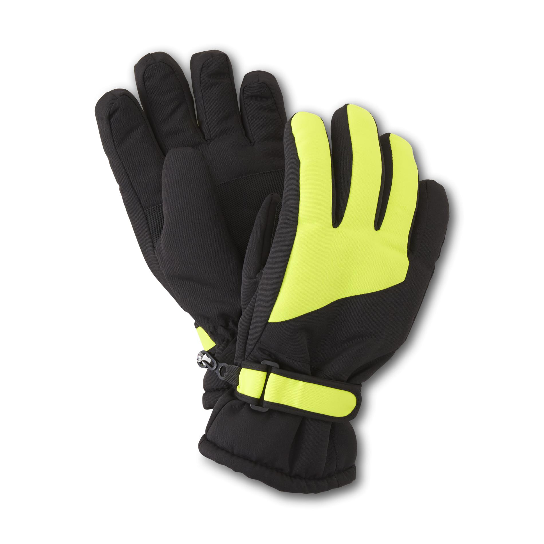 Basic Editions Boys' Ski Gloves - Colorblock, Size: Small/Medium, Blue Blazer Basic Editions Boys' Ski Gloves - Colorblock, Size: Small/Medium, Blue Blazer