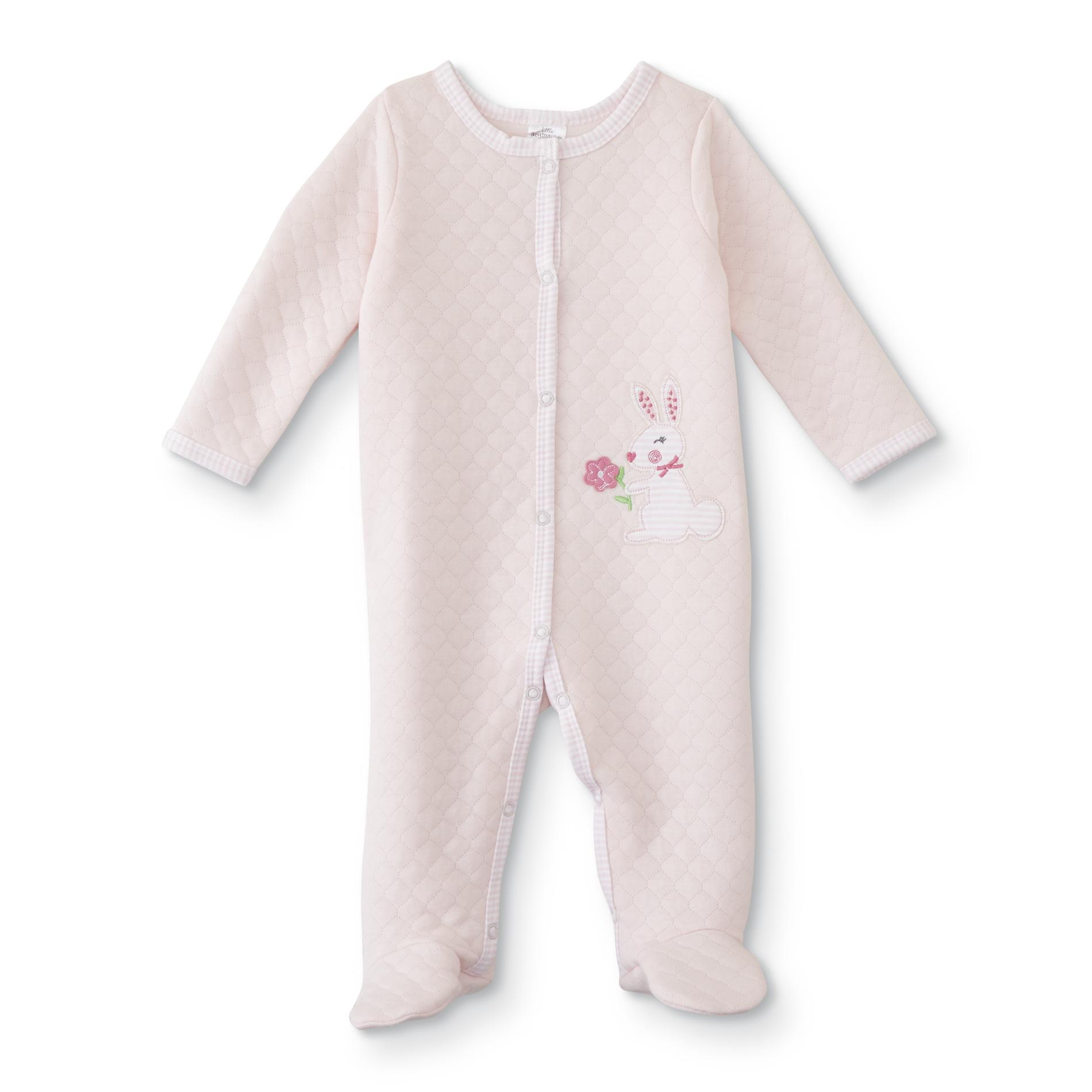 Cudlie Infant Girls' Quilted Sleeper Pajamas - Bunny